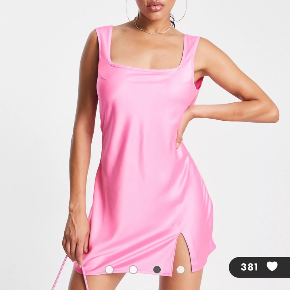 Asos pink low back dress